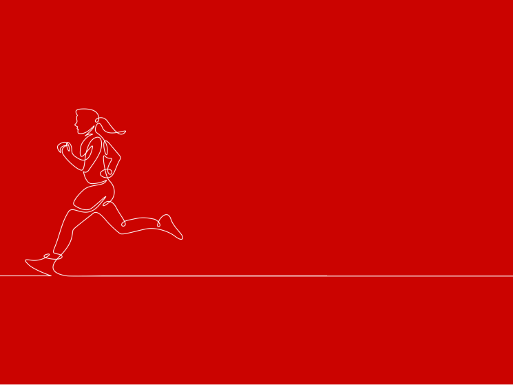 An illustration of a person running