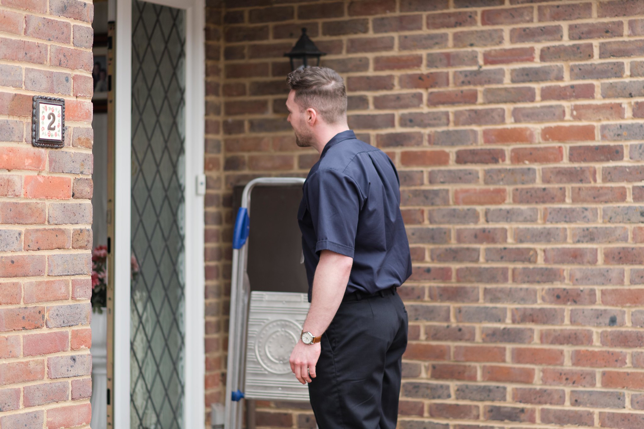 Safety Officer knocks at door