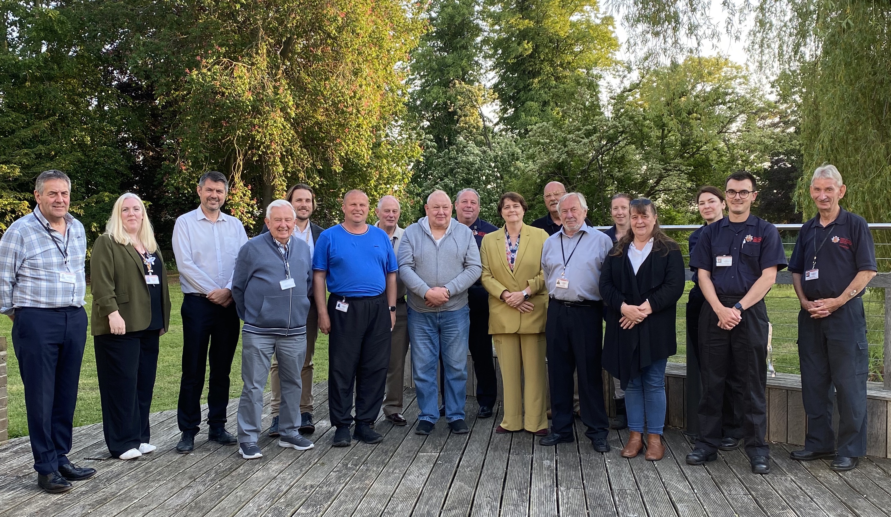 Some of our volunteers at a celebration event at our headquarters