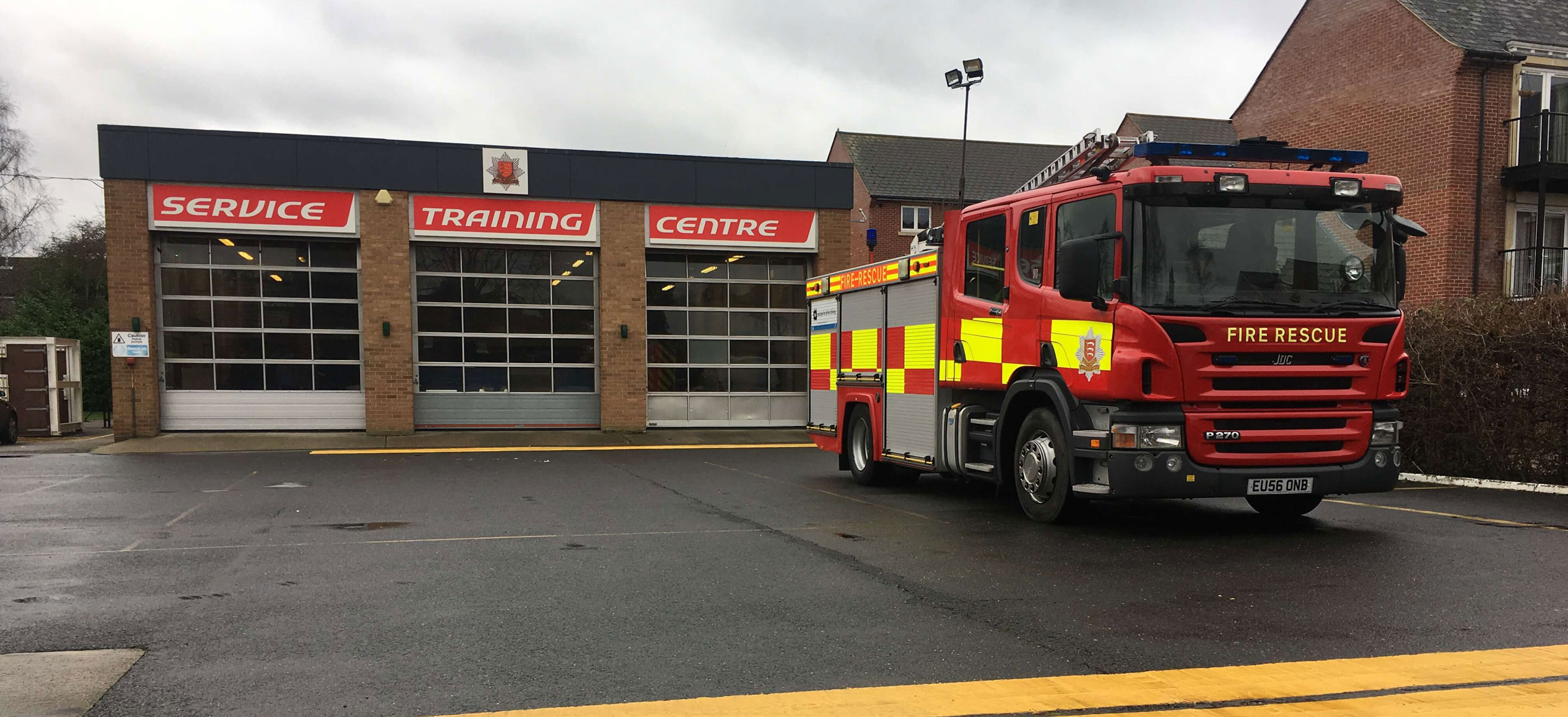 Witham training centre with fire engine 