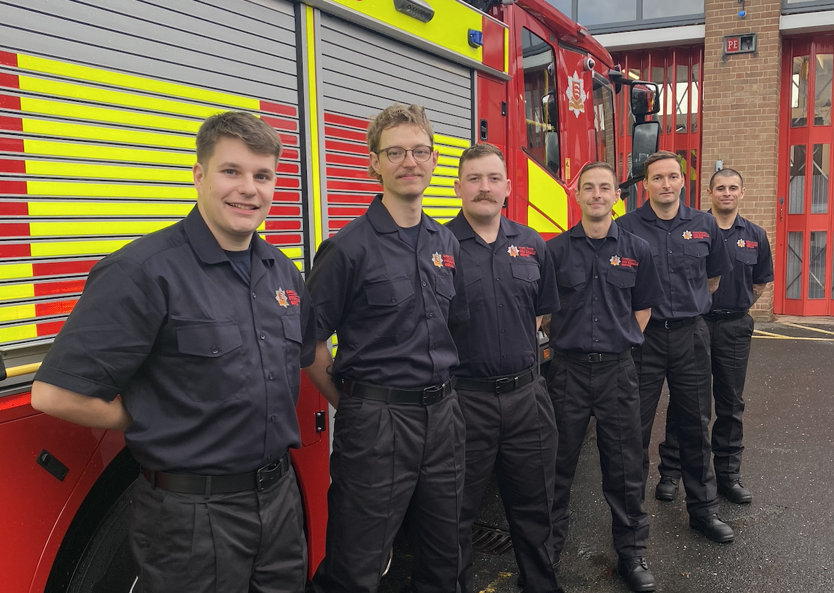 On six new on-call firefighters