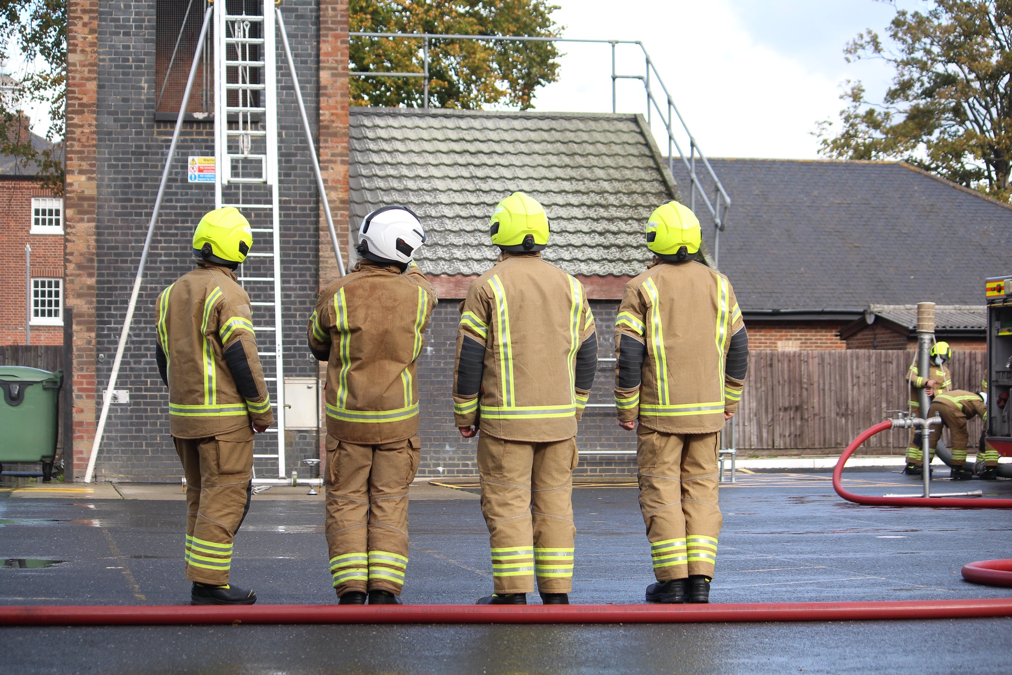 Firefighters training