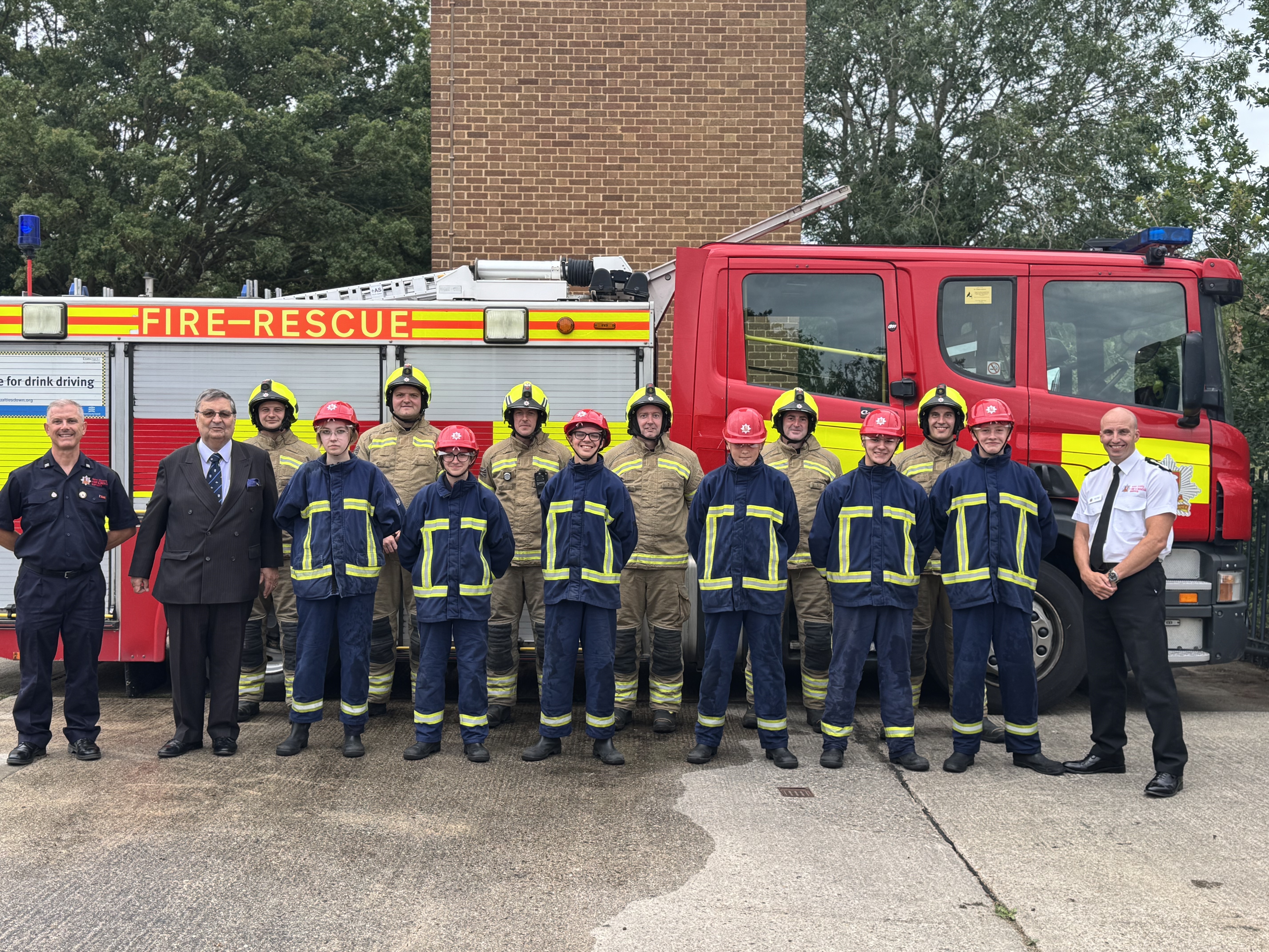 Halstead Cadets Essex County Fire and Rescue Service passing out parade