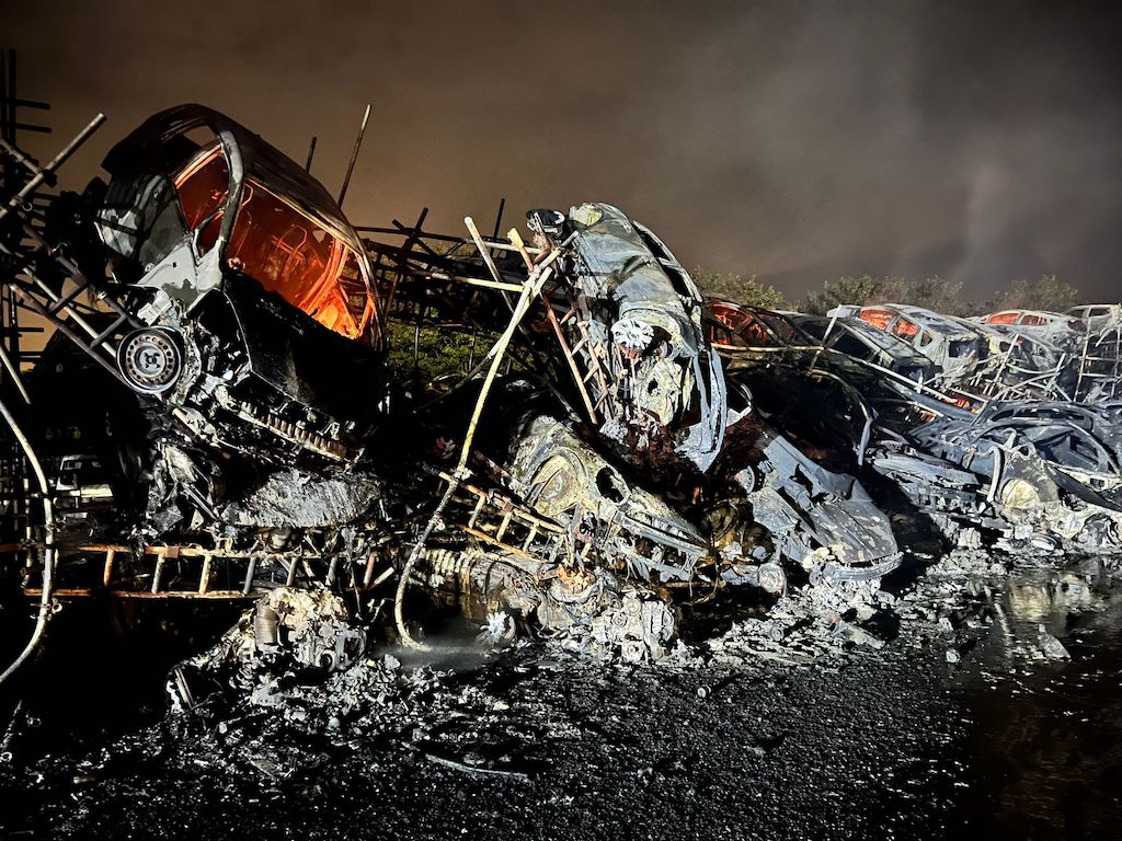 photo of burnt out cars in Rochford