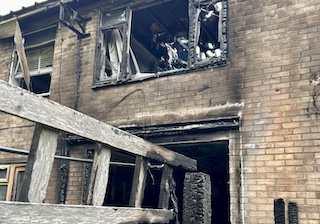 Damaged house in Buckhurst Hill cause by fire