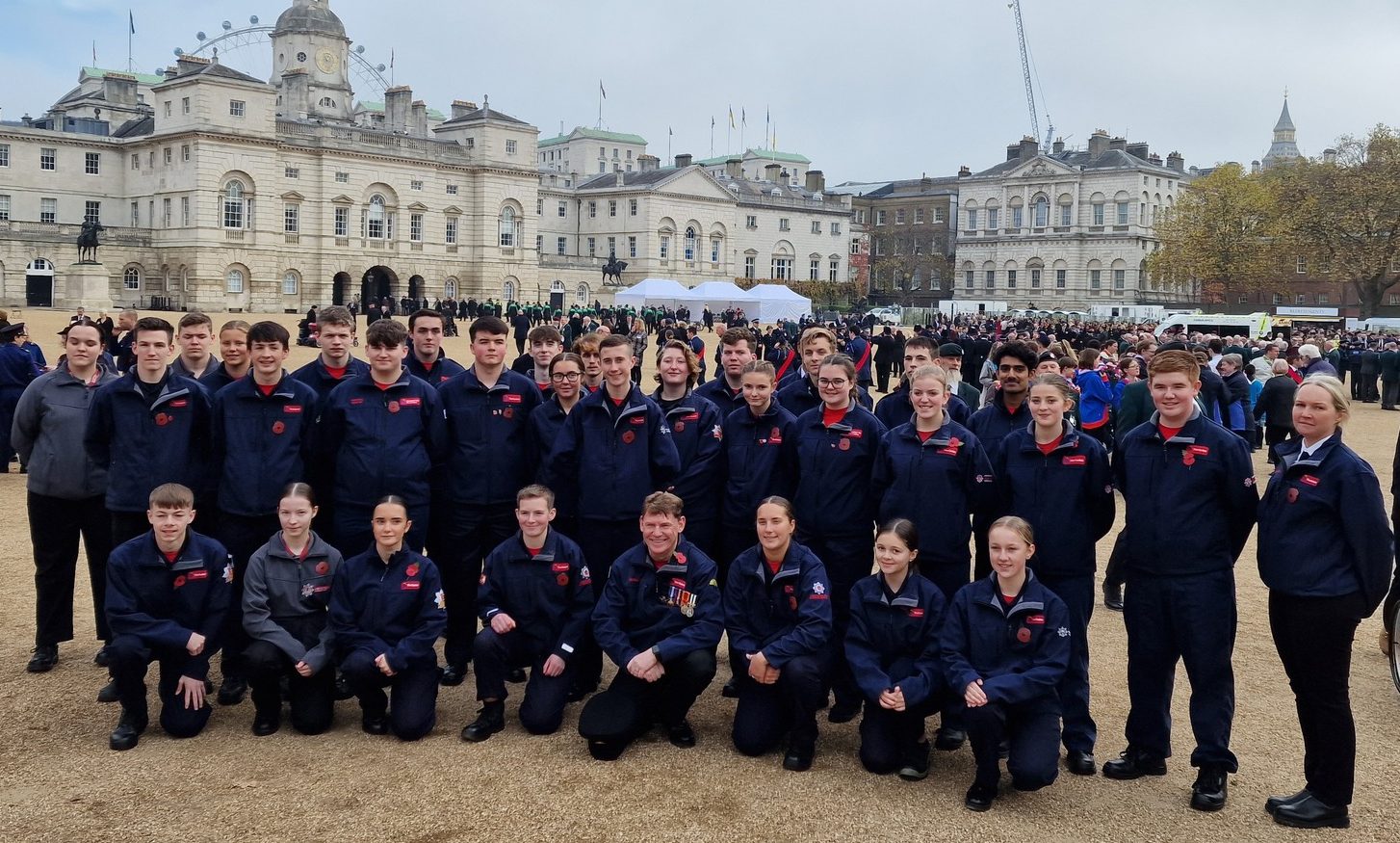 Some of our Fire Cadets in London on Remembrance Sunday