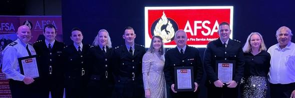 Some of our team at the Asian Fire Service Association awards ceremony
