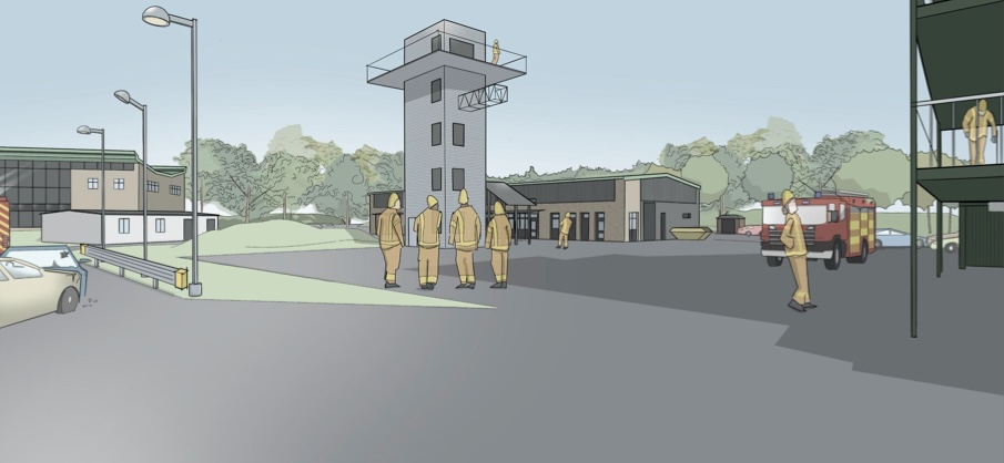 A visual of the proposed training centre at Service Headquarters