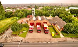 Aerial view of Maldon Fire Station