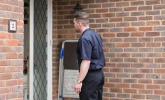Safety Officer knocks at door
