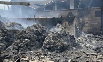 scene of a outbuilding after a fire