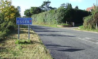 A welcome to Essex sign