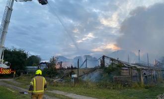 Fire at agricultural building 