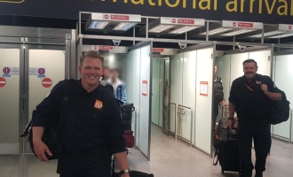 Tom (left) and Antony (right) at arrivals 