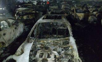 Burnt out cars
