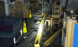 Fire damage inside property 