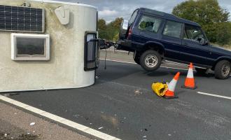 RTC A120 Caravan on its side 