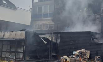 Firefighters at the scene of fire in Billericay