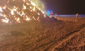 Haystack fire in Rochford