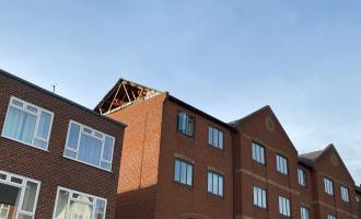 Collapsed roof