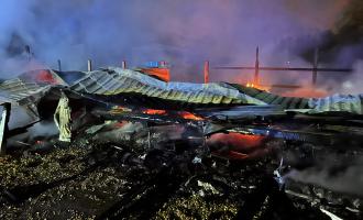 Aftermath of caravan fire
