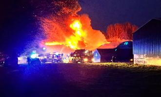 Agricultural fire Burnham on Crouch