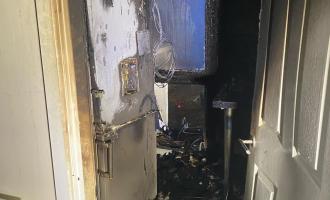 Fire damage to utility room Chelmsford