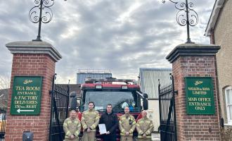 Tiptree crew in front of Tiptree Jam Factory