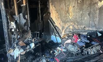 A burnt out room