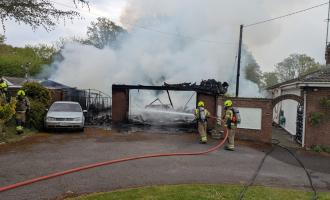 Garage fire Hutton 