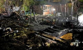 Fire damaged garden