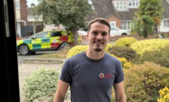 Ollie in our prevention team at a home safety visit