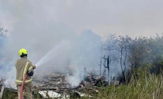 firefighter fighting fire