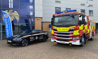 Essex Fire Car and a fire engine parked in Colchester