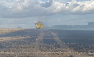 A field fire in Great Maplestead