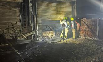 Essex firefighters on the scene of the Brightlingsea fire
