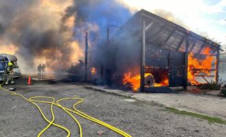 farm building fire