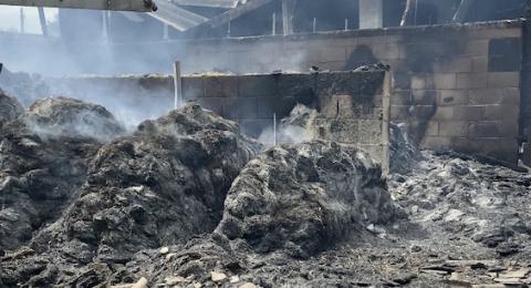 scene of a outbuilding after a fire