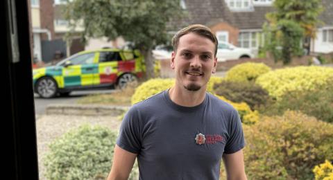 Ollie in our prevention team at a home safety visit