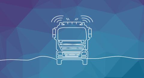 fire engine on blue textured background
