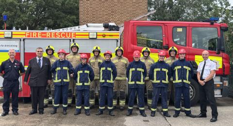 Halstead Cadets Essex County Fire and Rescue Service passing out parade