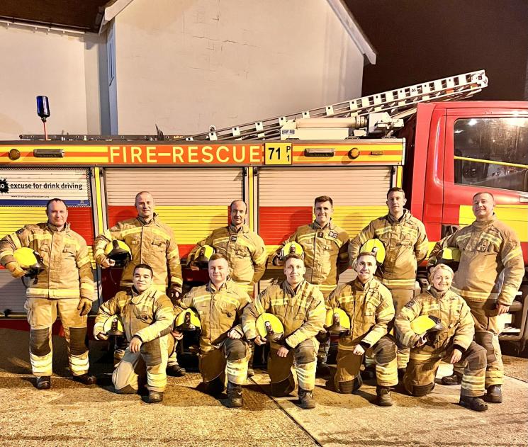 Some of Ongar's firefighters