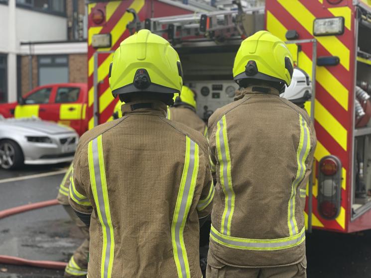 On-call firefighters training in Witham