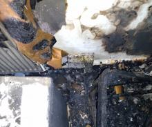 A scorched plug socket
