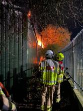 Two fire officers - barn fire