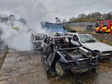 Multiple cars on fire