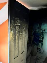 An electrical cupboard where the fire started