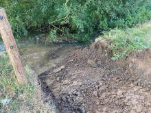 The path made by the telehandler