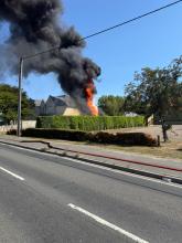 Smoke over the road