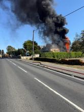 Smoke over the road